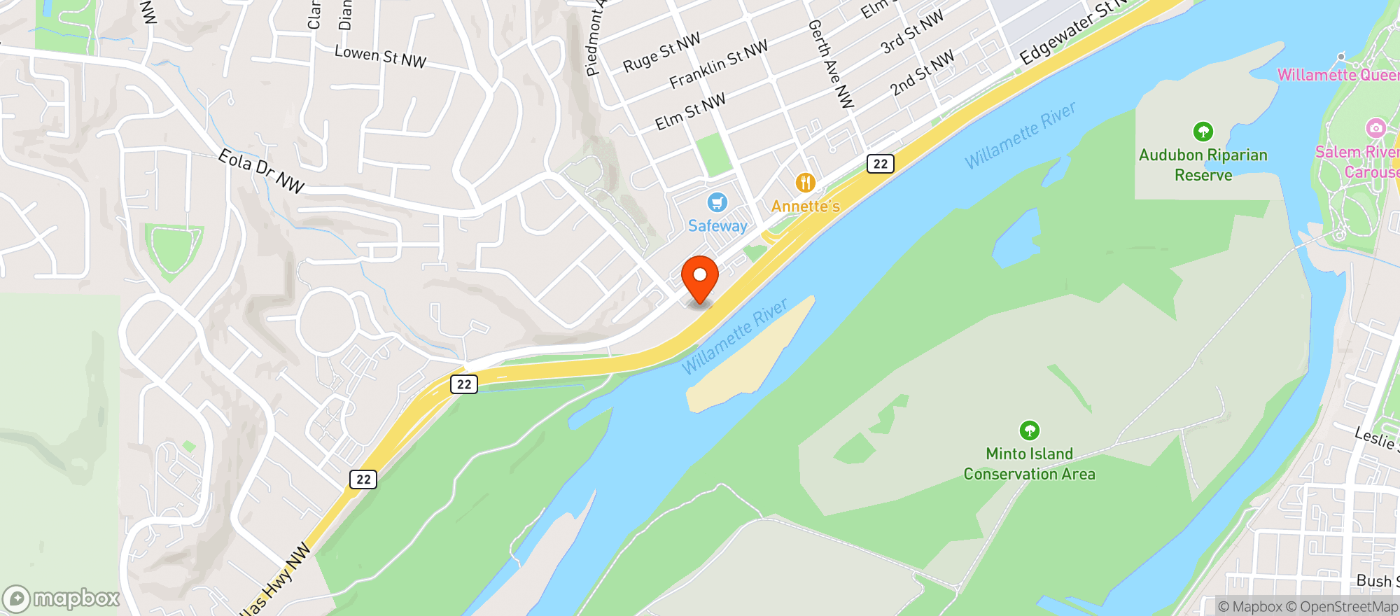 Map showing Westside Taphouse & Growler Fill