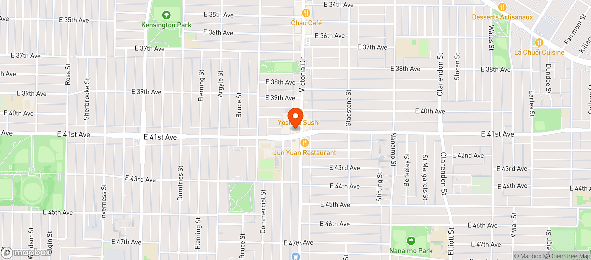 Map showing London Drugs - 41st & Victoria