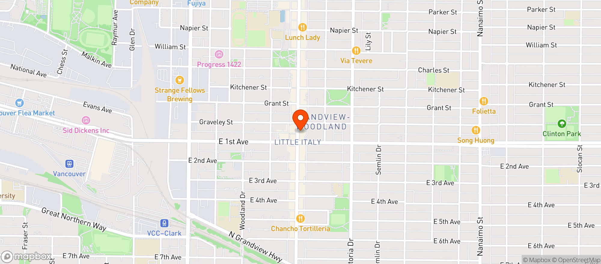 Map showing Liberty Wine Merchants - Commercial