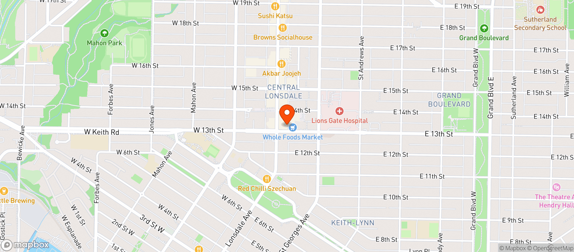 Map showing Wfm - North Van - 10589