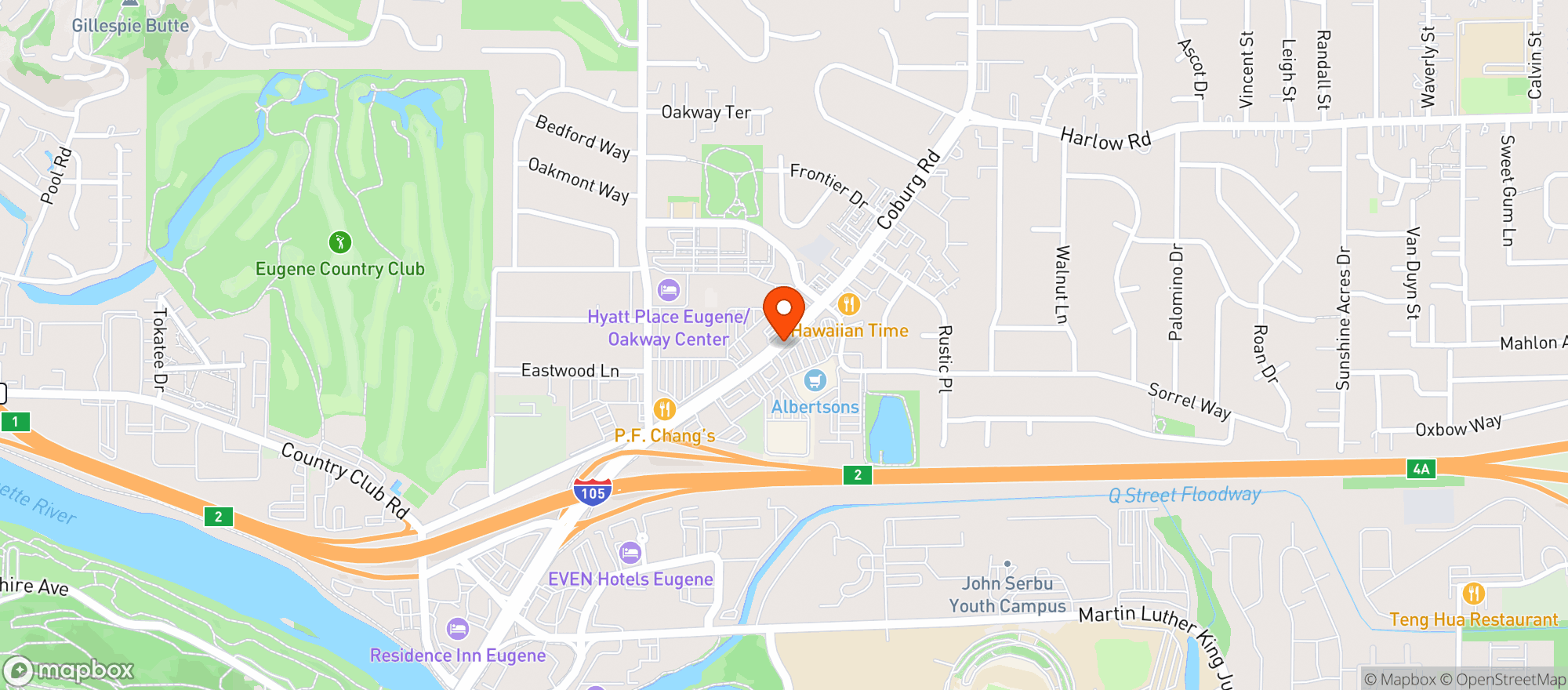 Map showing Albertsons