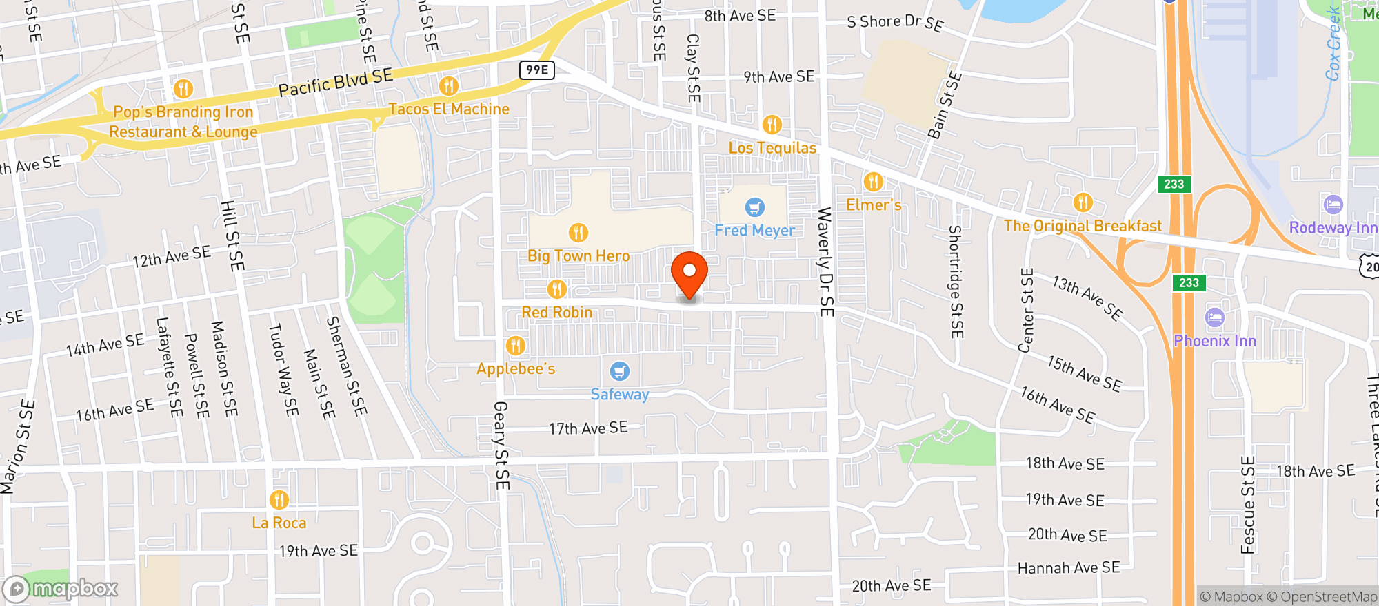 Map showing Target Store