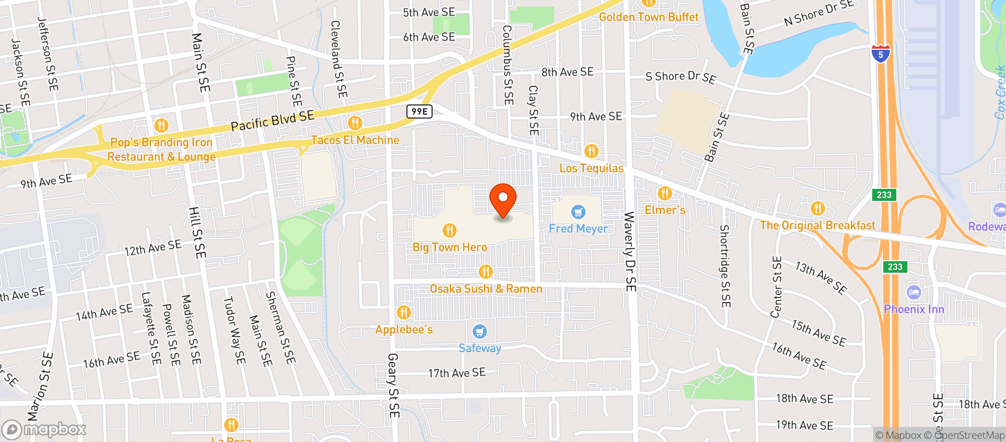 Map showing Target - Albany