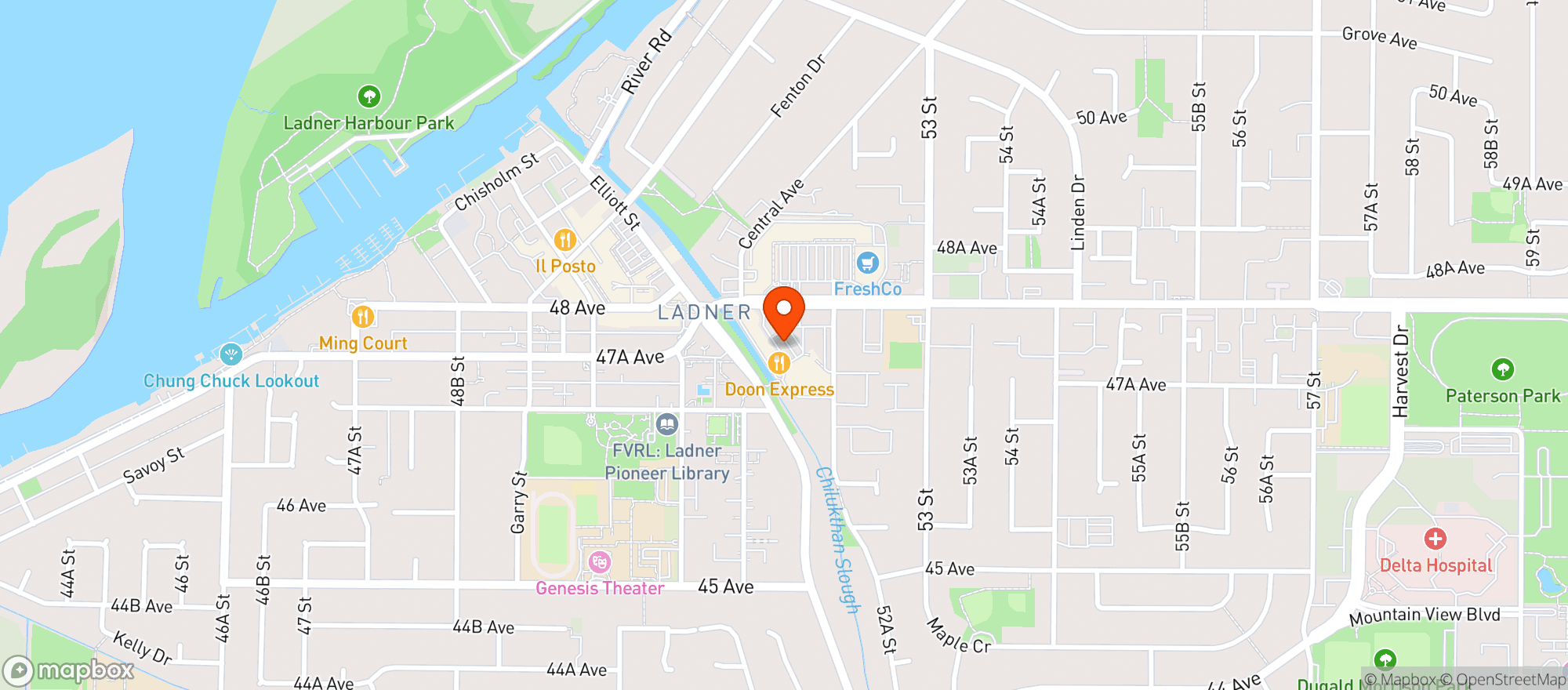 Map showing Bcliquor Ladner