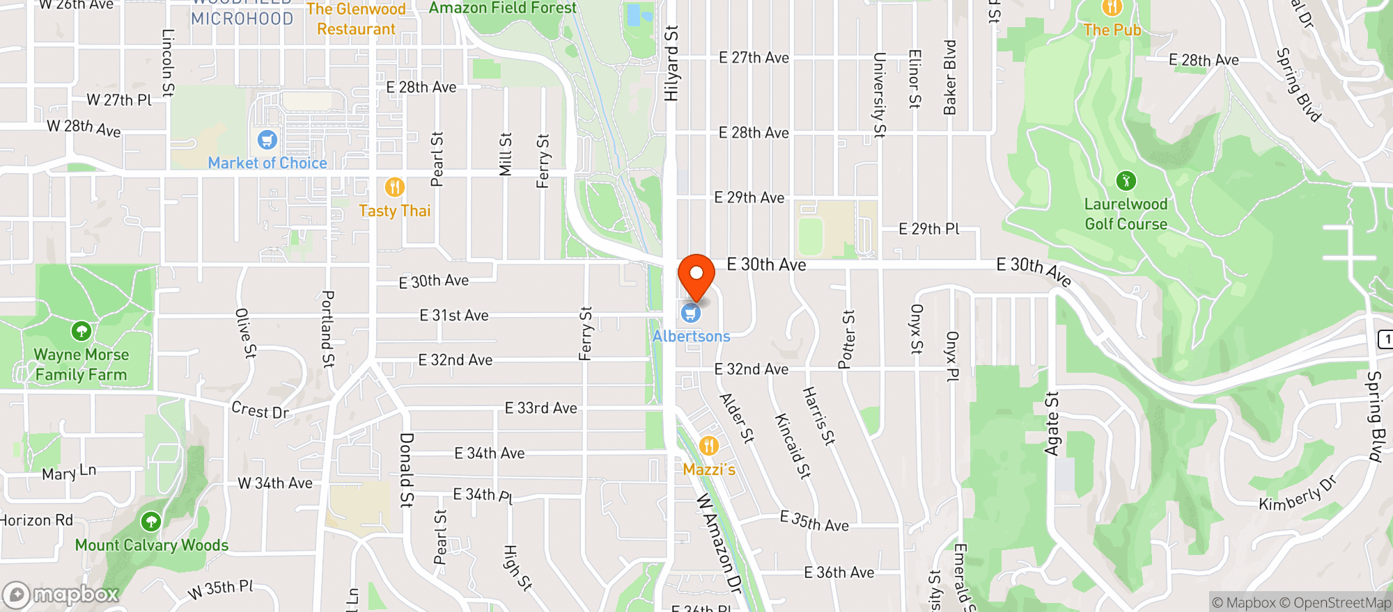 Map showing Albertsons 3564
