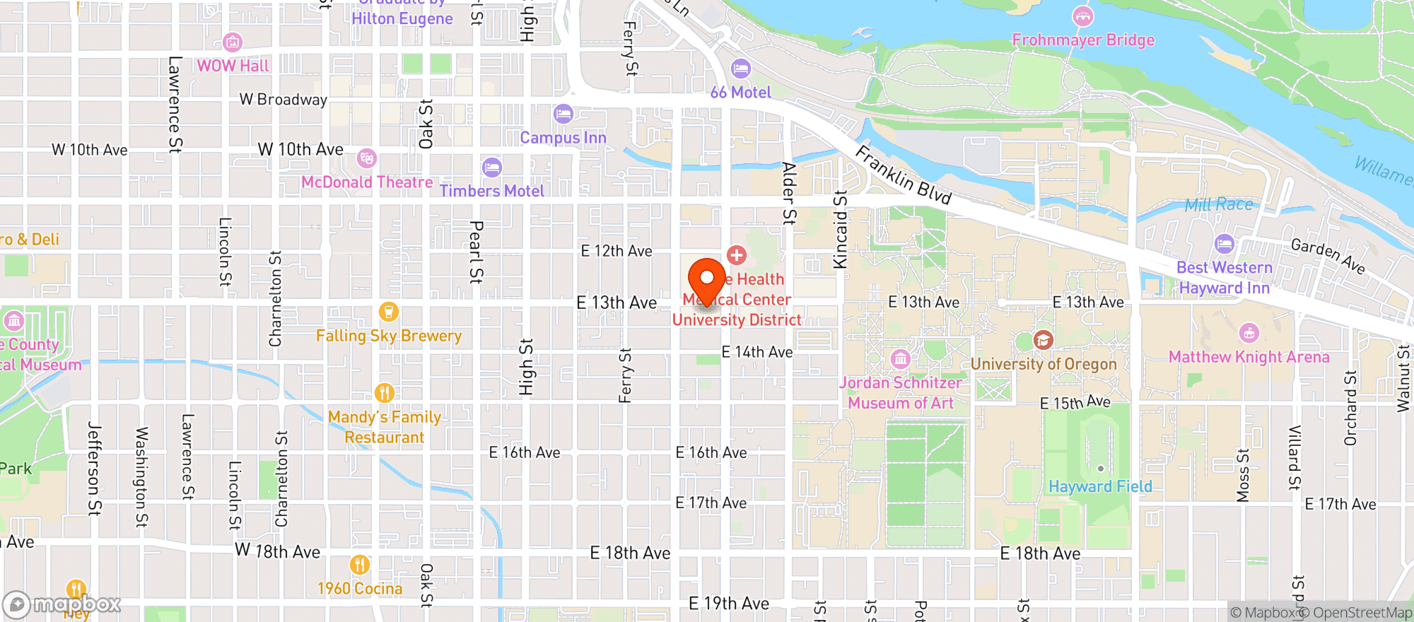 Map showing Annes Pizza