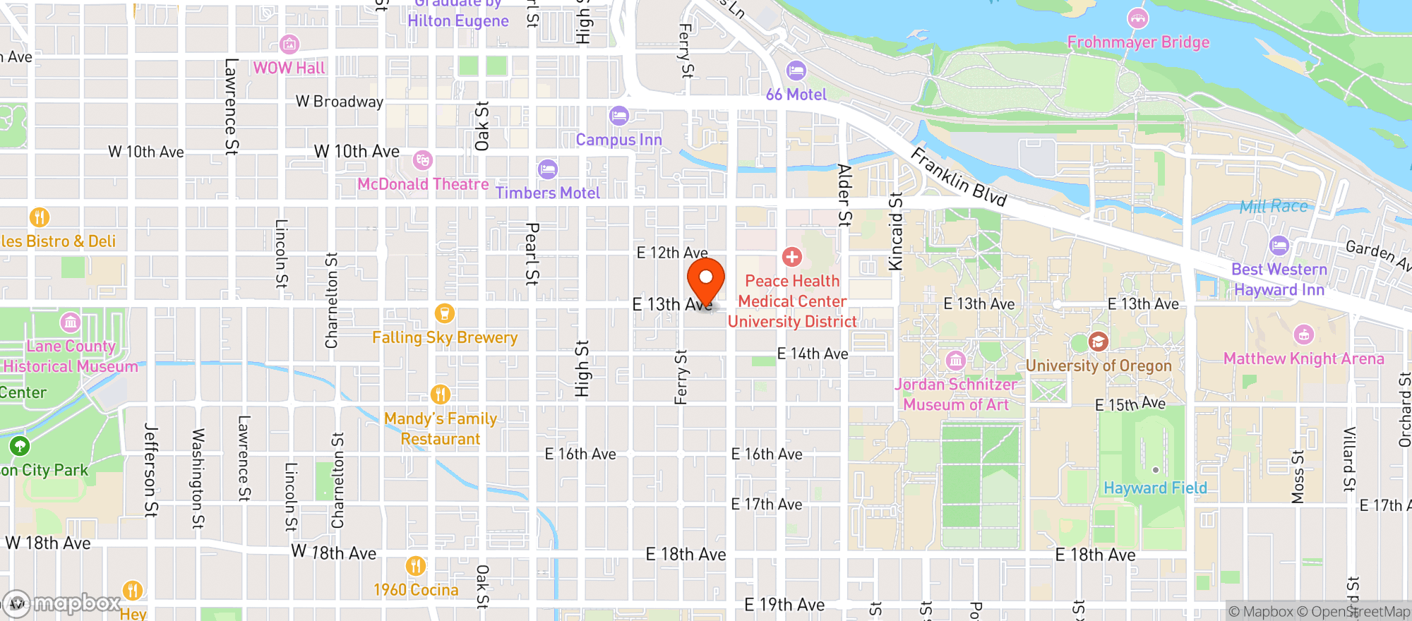 Map showing New Maxs Tavern