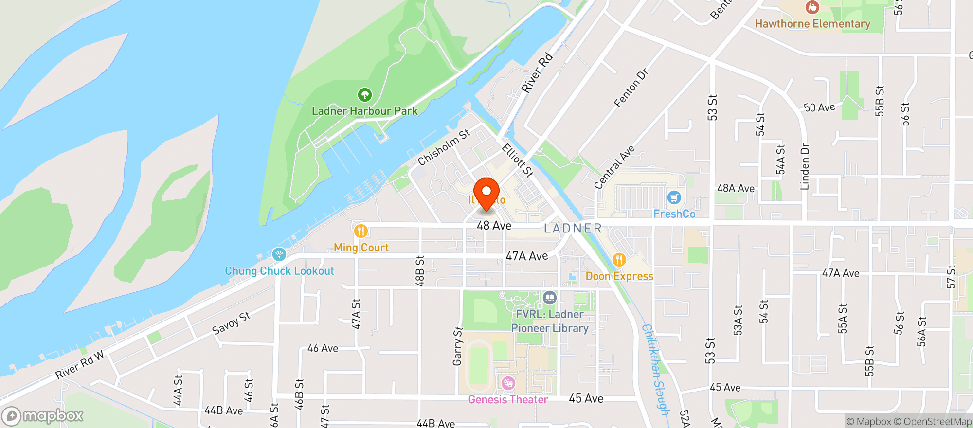 Map showing Britannia Brewing Ladner Ltd
