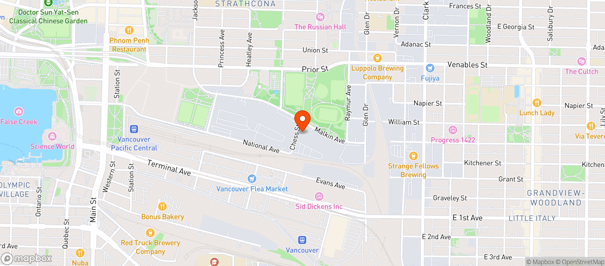 Map showing Discovery Organics