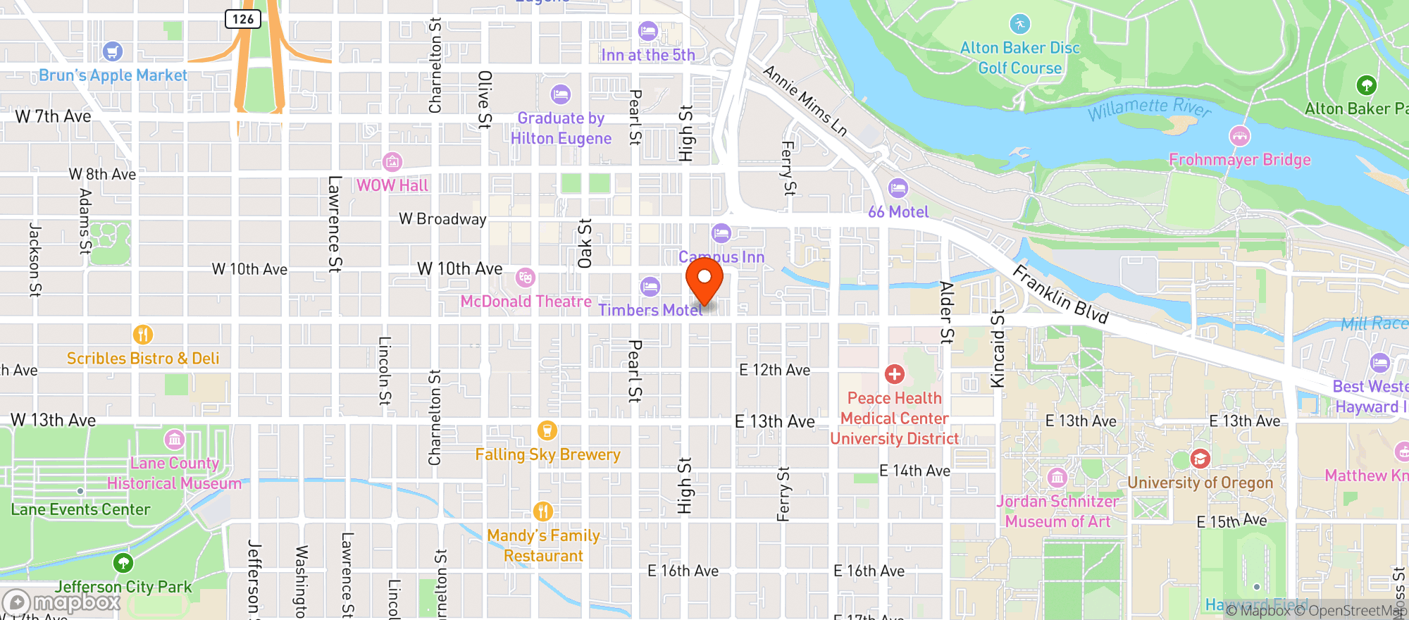 Map showing Cheba Hut