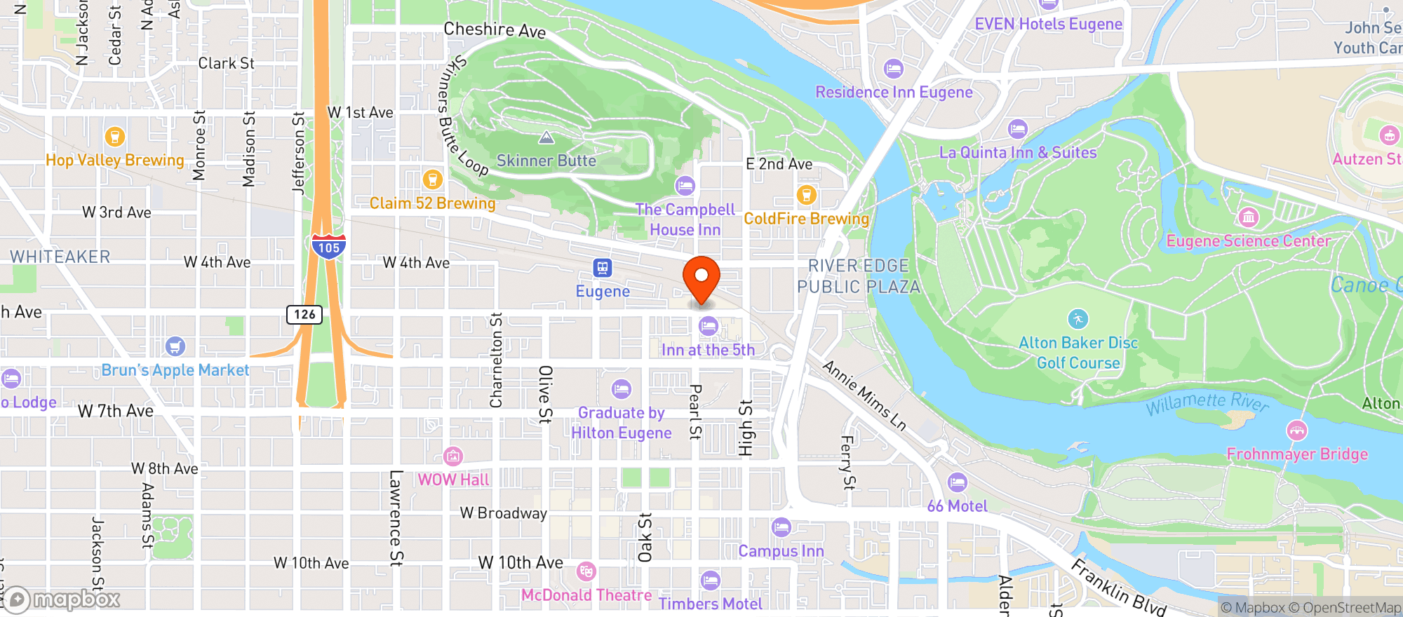 Map showing Cornucopia Bar & Burgers