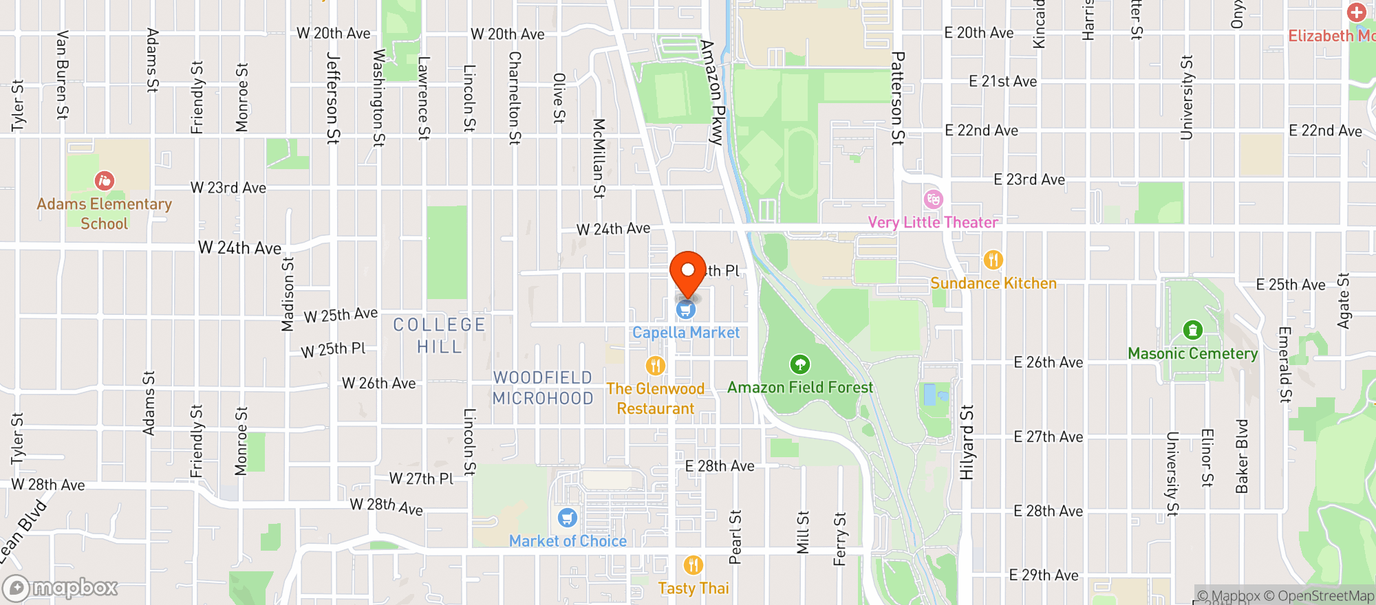 Map showing Capella Market
