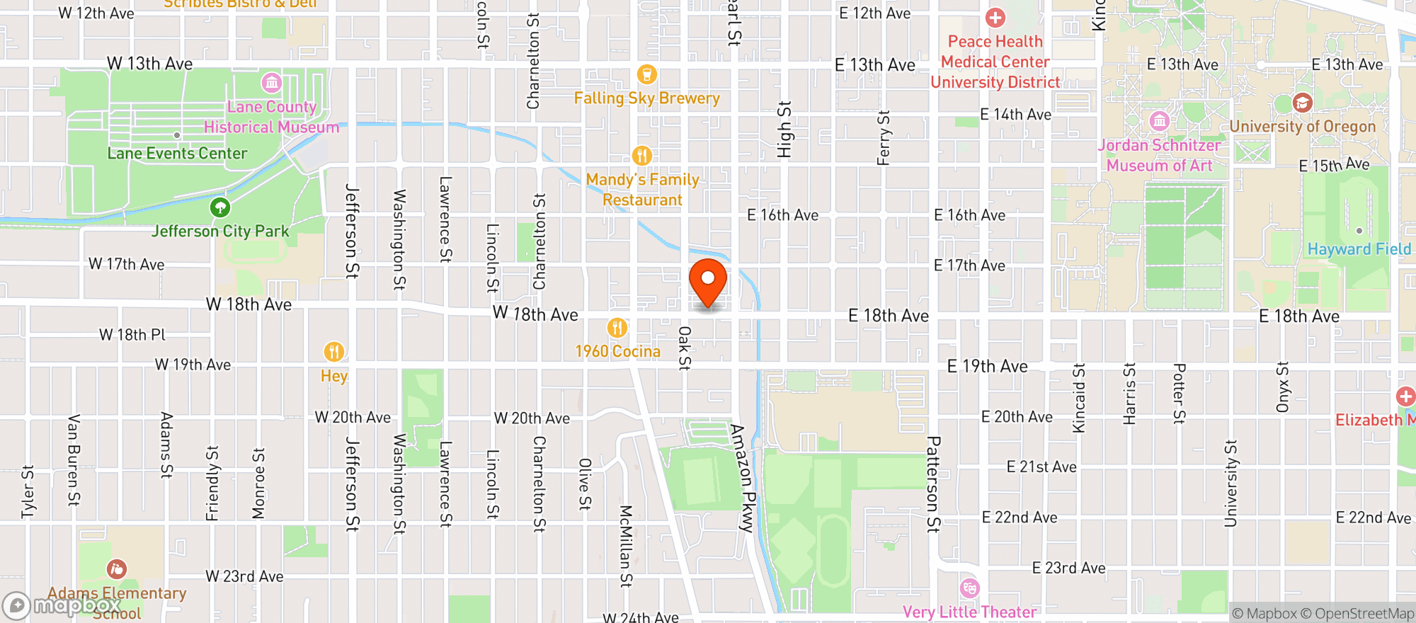 Map showing Safeway