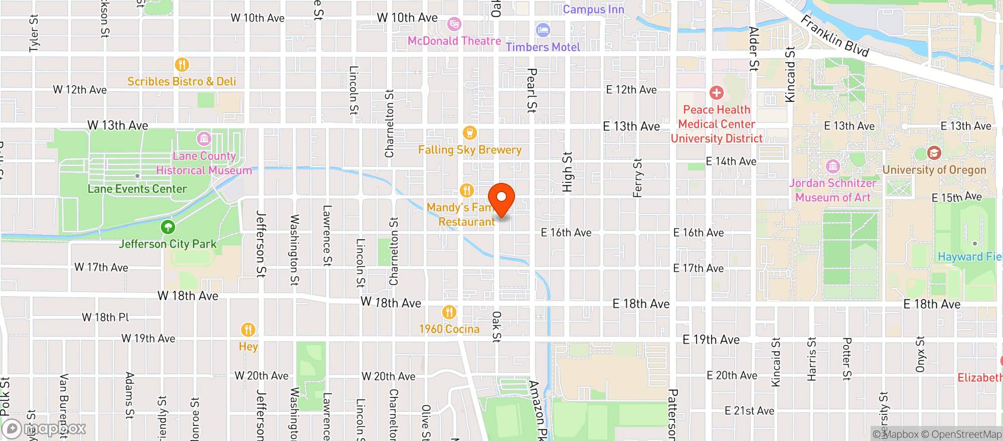 Map showing Peach Cannabis