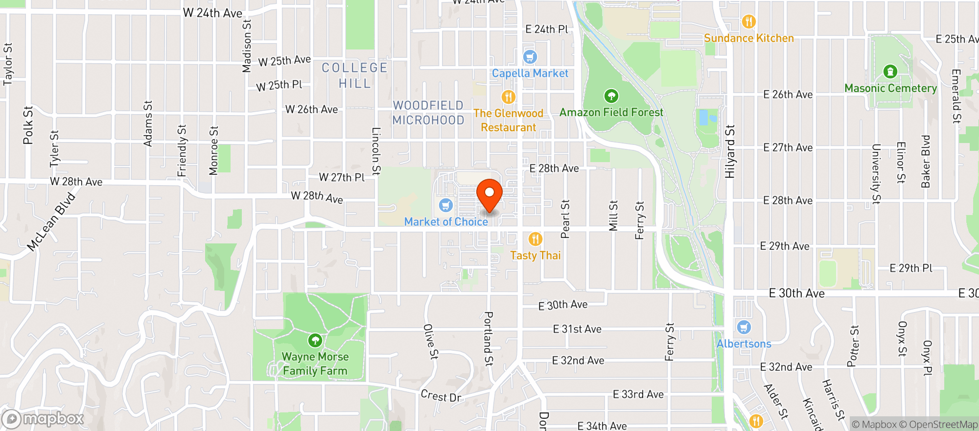 Map showing Flying Squirrel Tavern