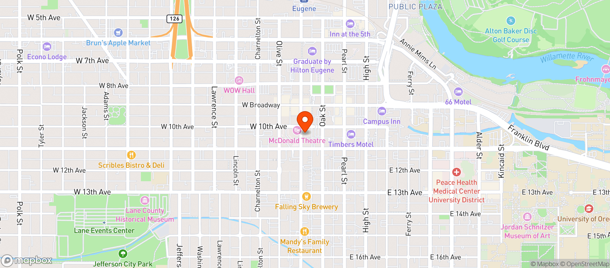 Map showing Top Shelf Medicine