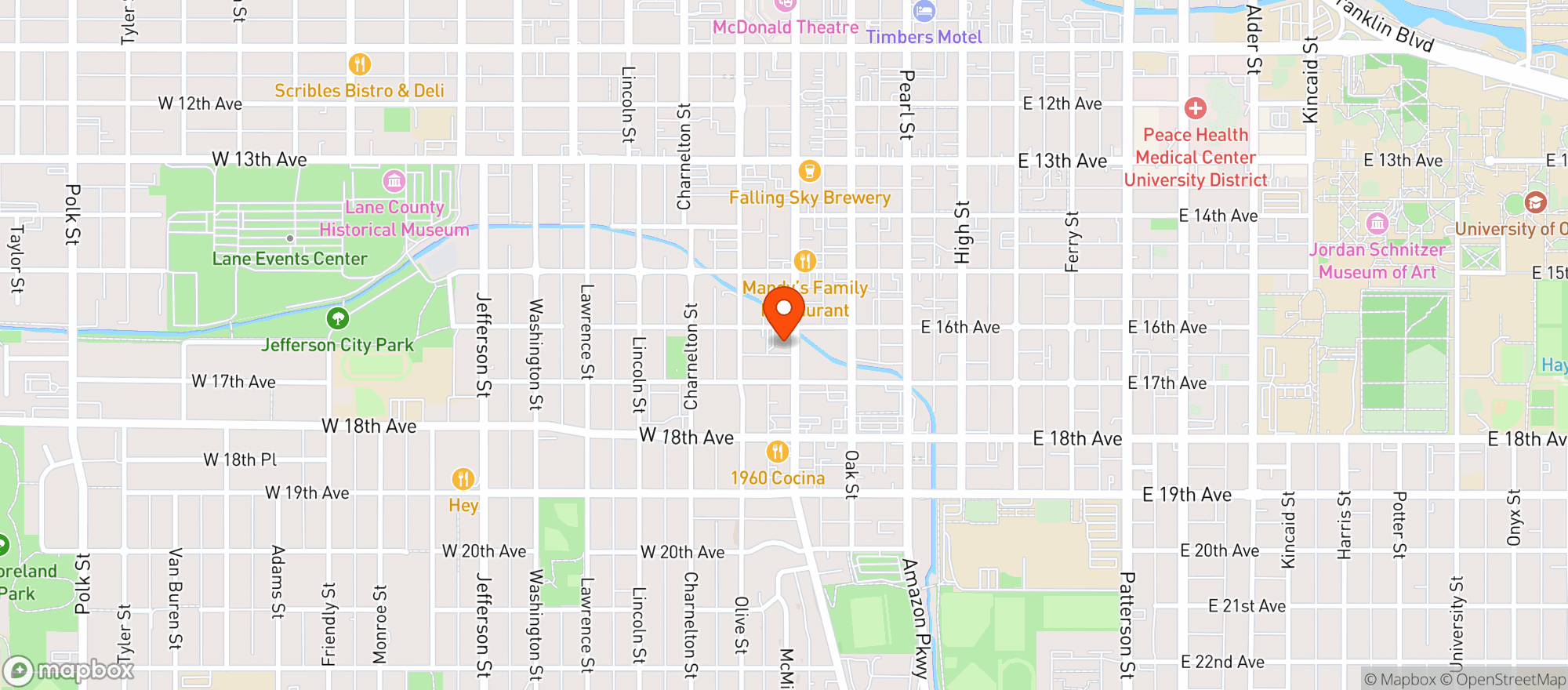 Map showing Macs At The Vets Club