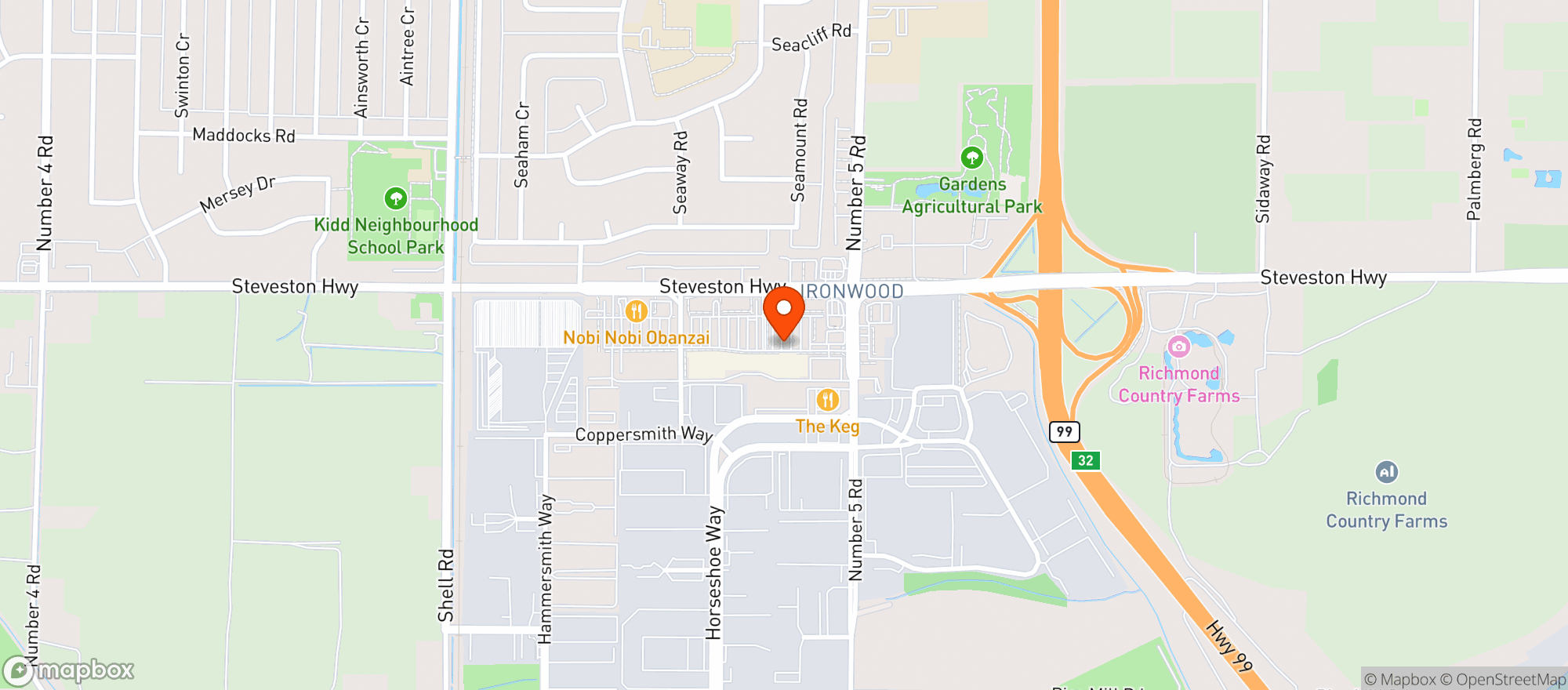Map showing BC Liquor Store