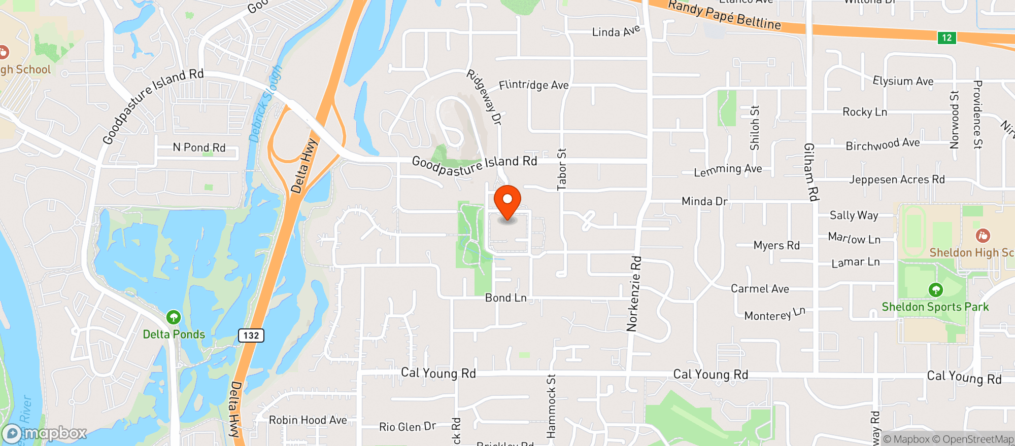 Map showing The Springs At Greer Gardens