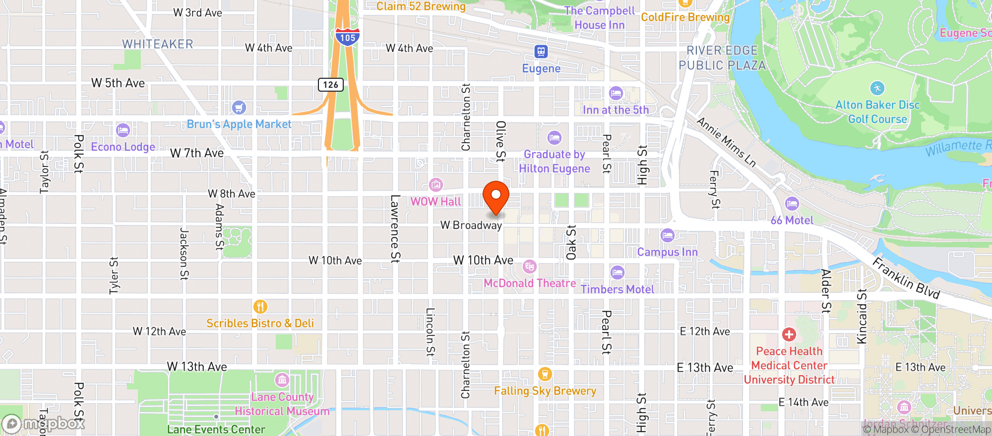 Map showing Jamesons