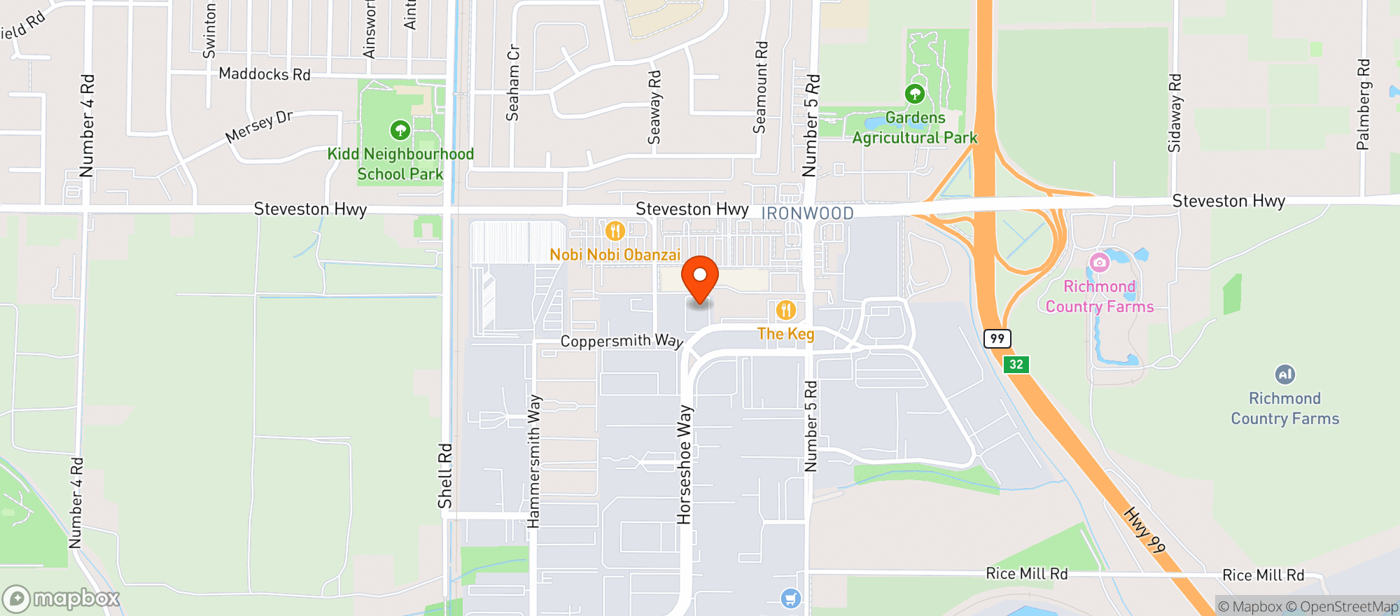 Map showing London Drugs - Ironwood Plaza