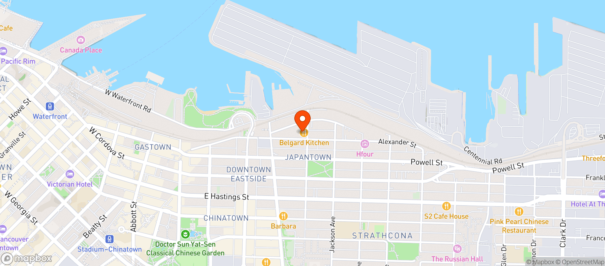 Map showing Belgard Kitchen