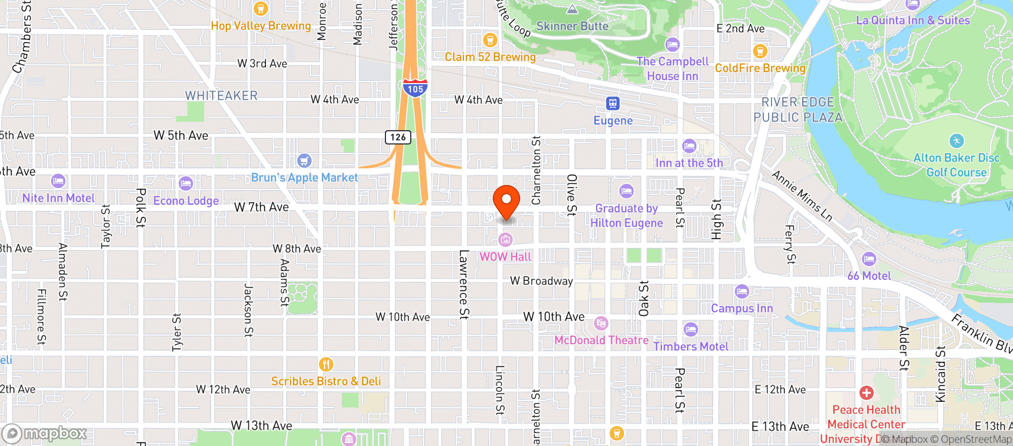 Map showing Spacebuds
