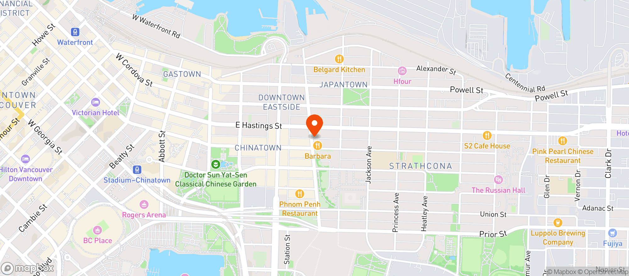 Map showing Barbara Restaurant