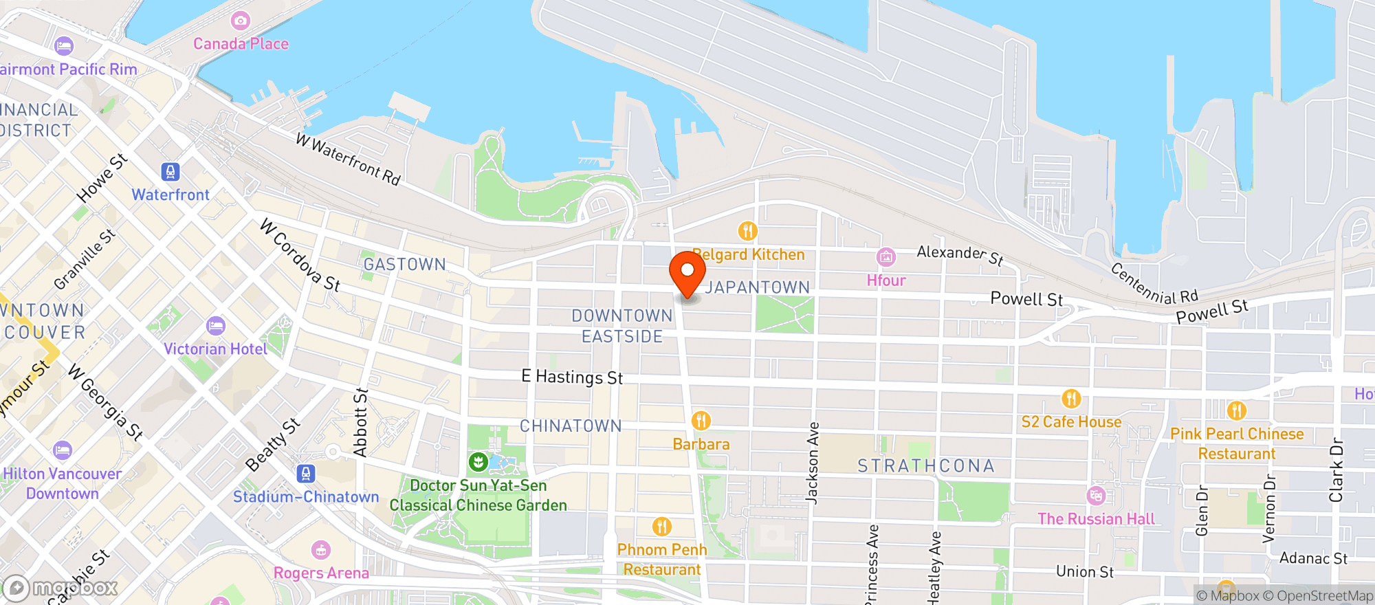 Map showing Sunrise Market