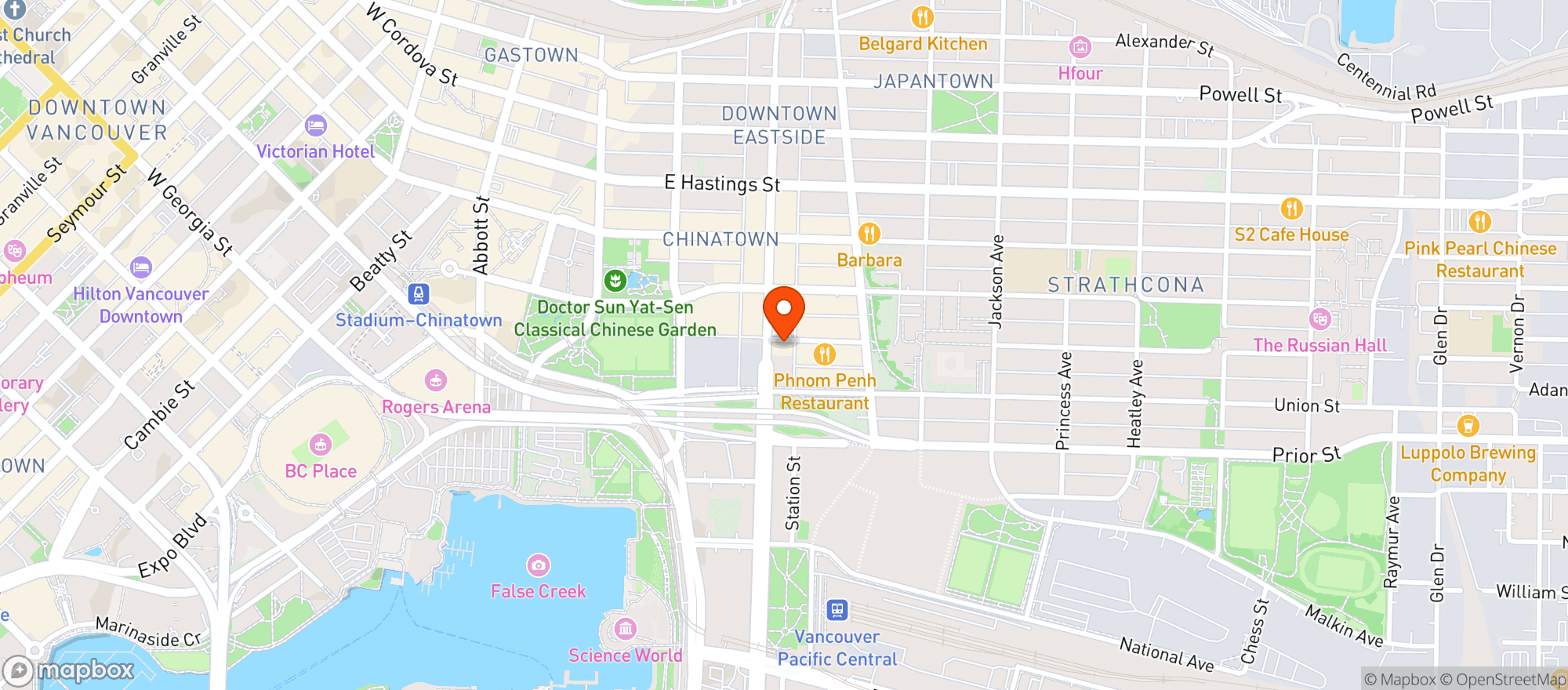 Map showing Fiorino Italian Street Food