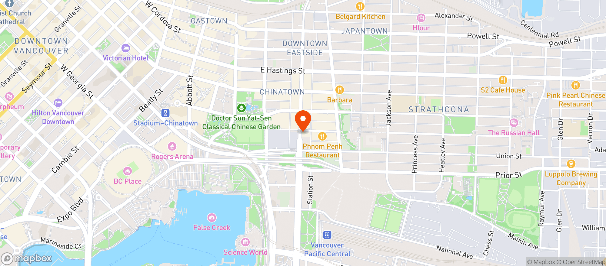 Map showing London Pub