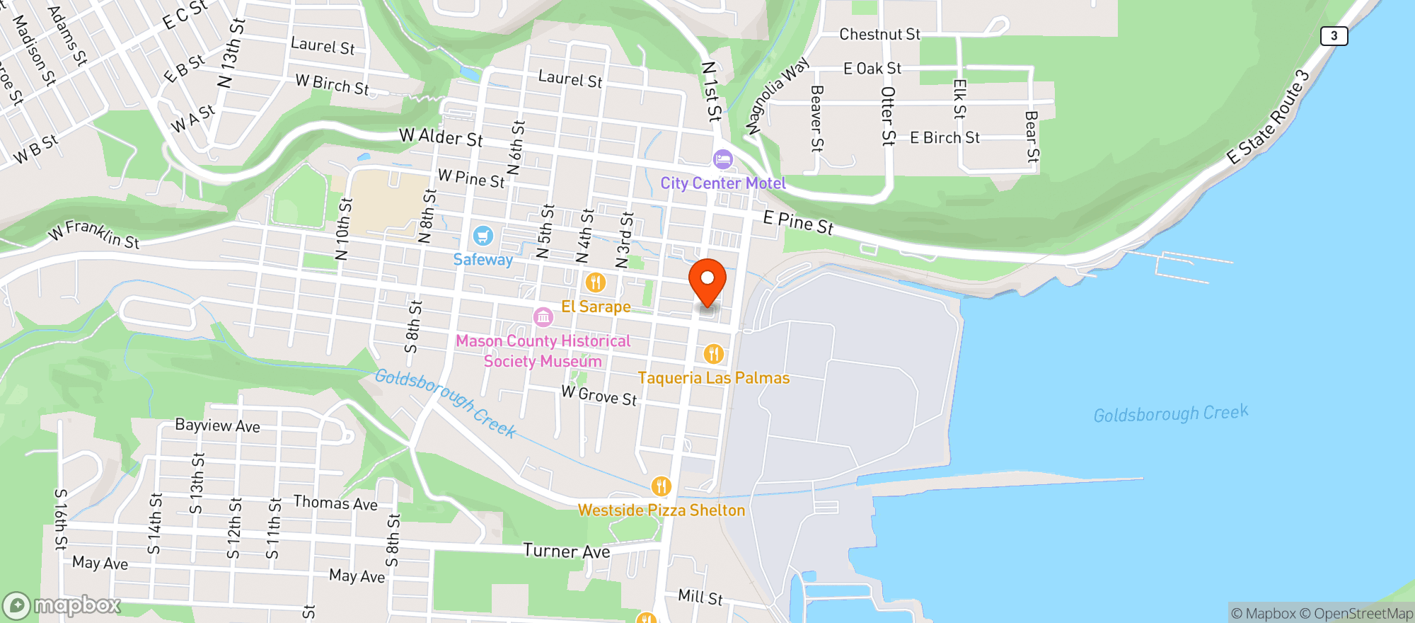 Map showing Shell