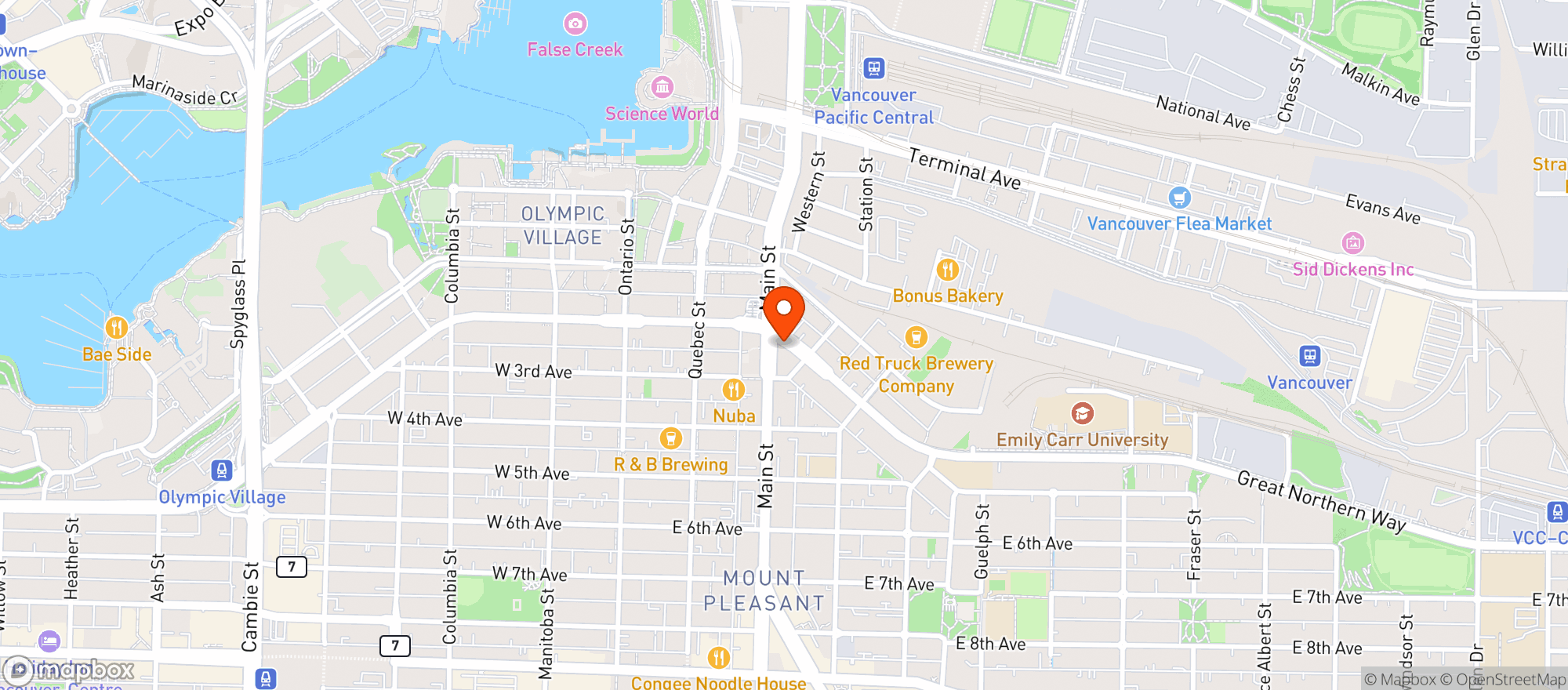 Map showing Narrow Restaurant