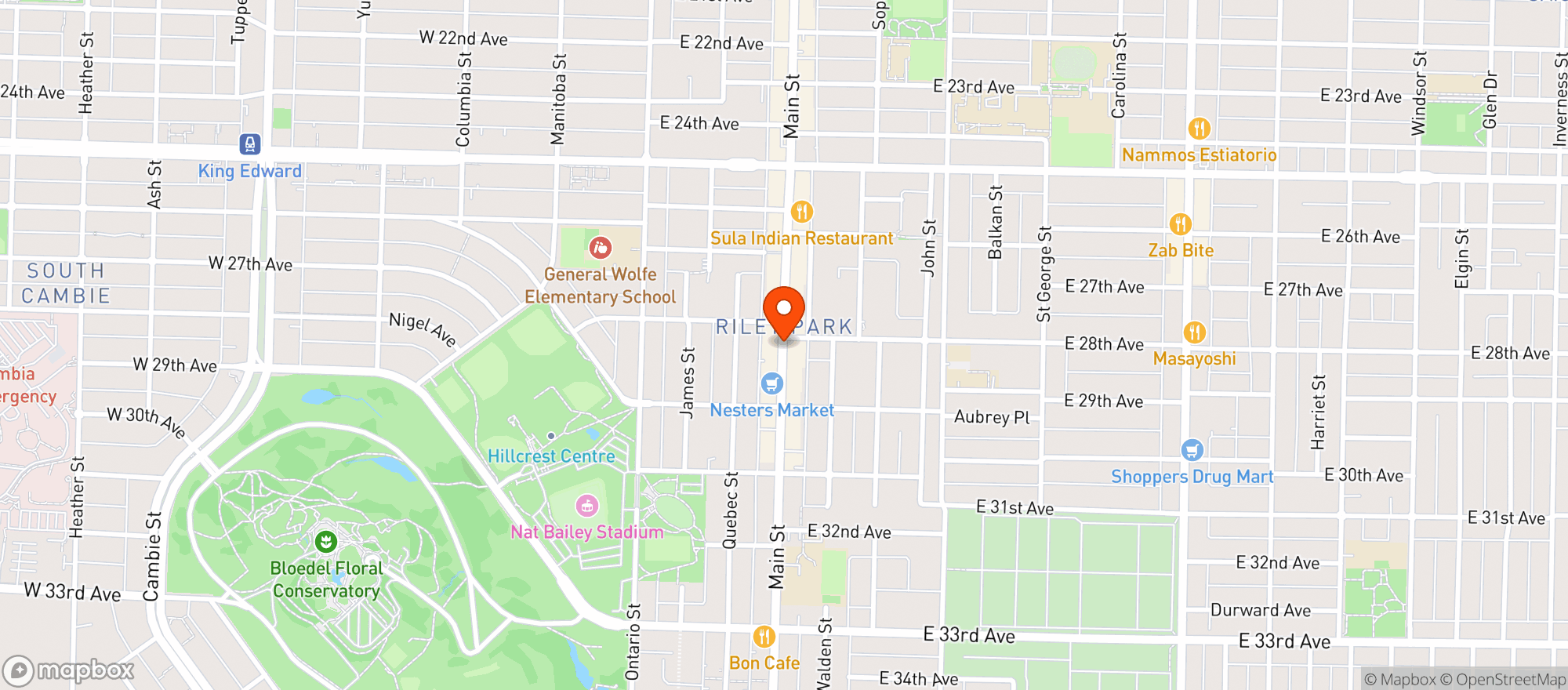Map showing Rosewater Wine & Spirits