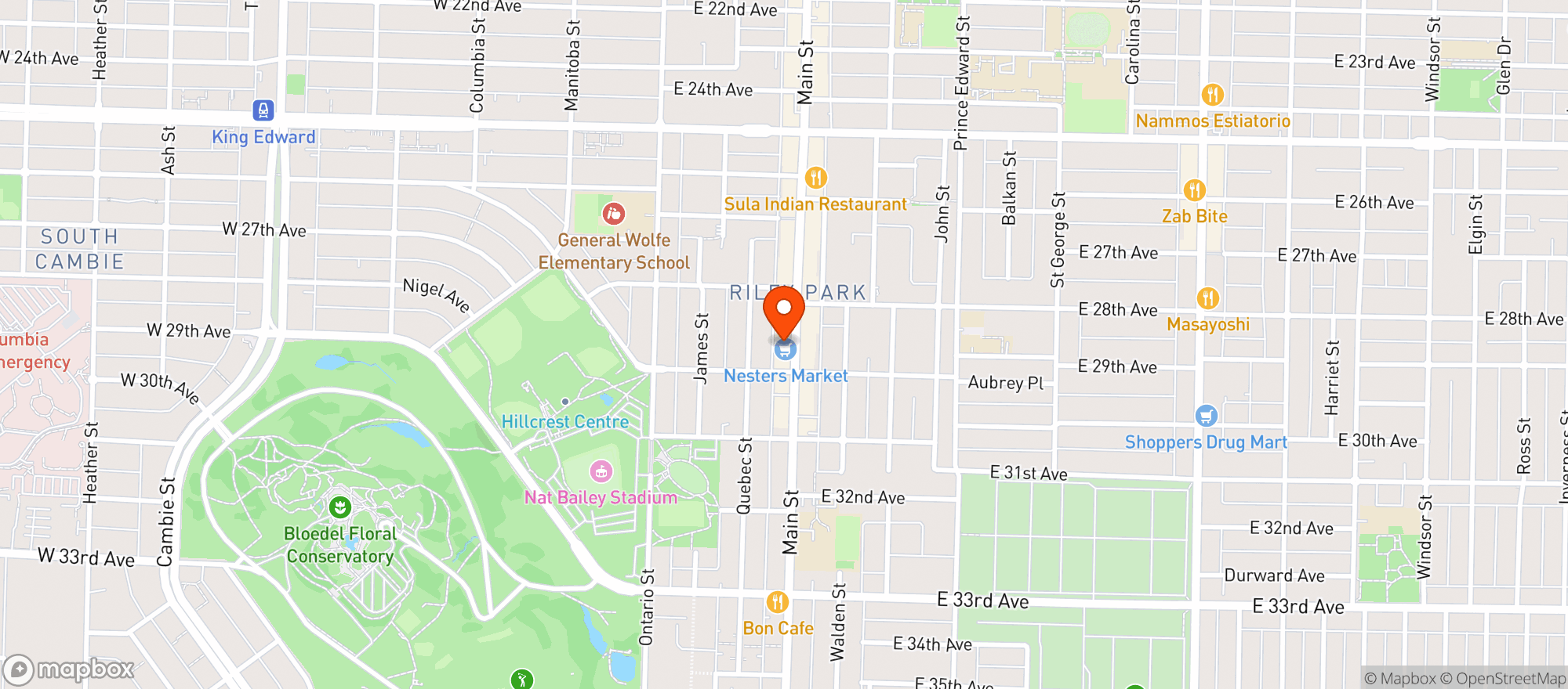 Map showing Nesters Main st