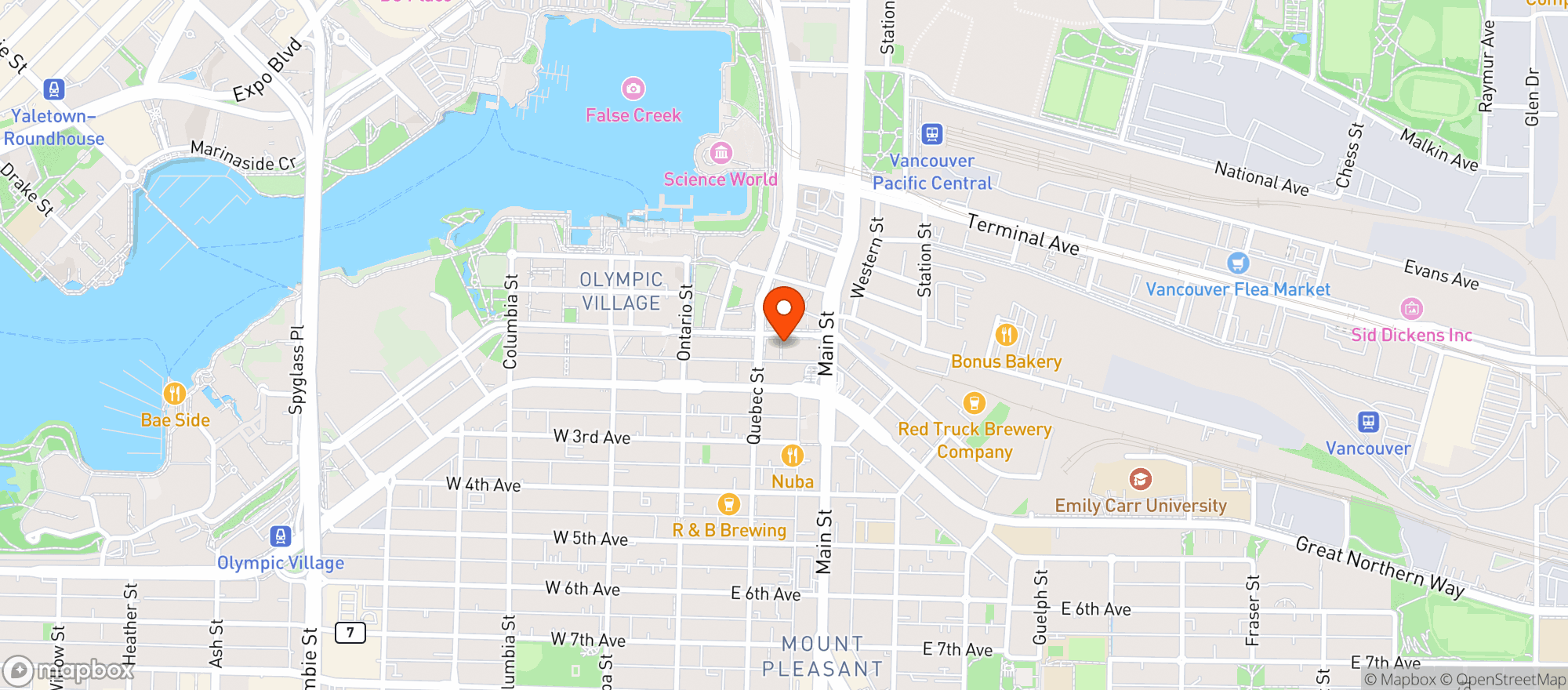 Map showing Massey Wines + Spirits