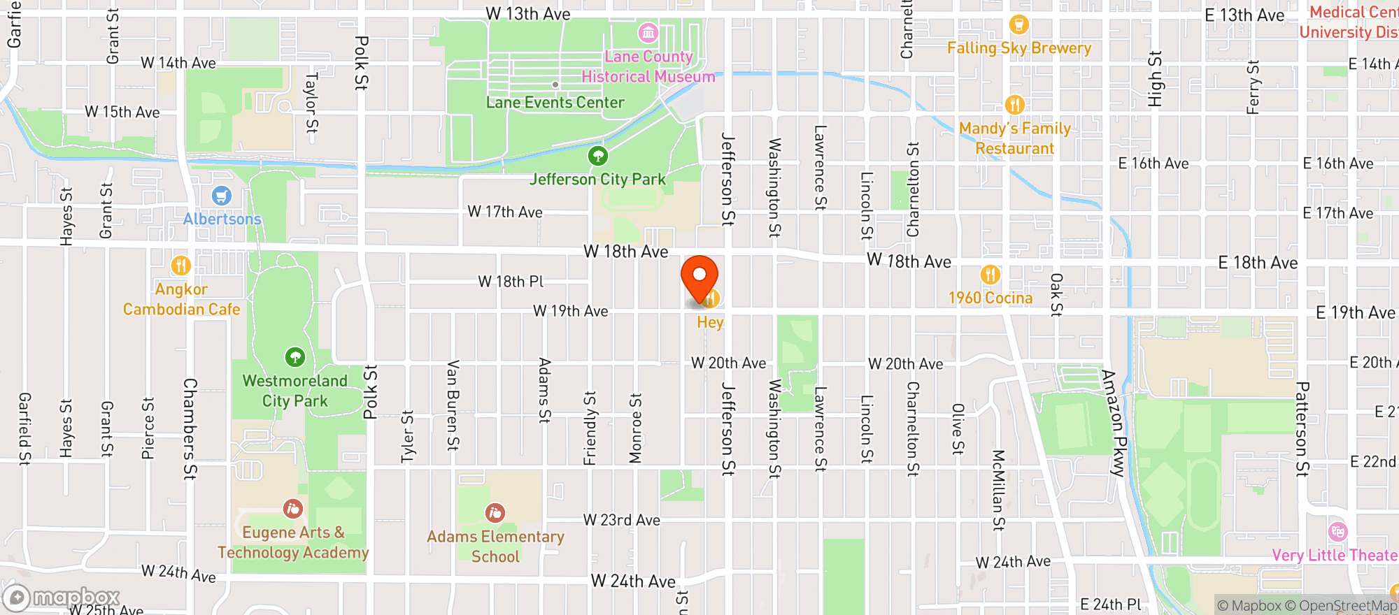 Map showing Hey Neighbor! Pizza