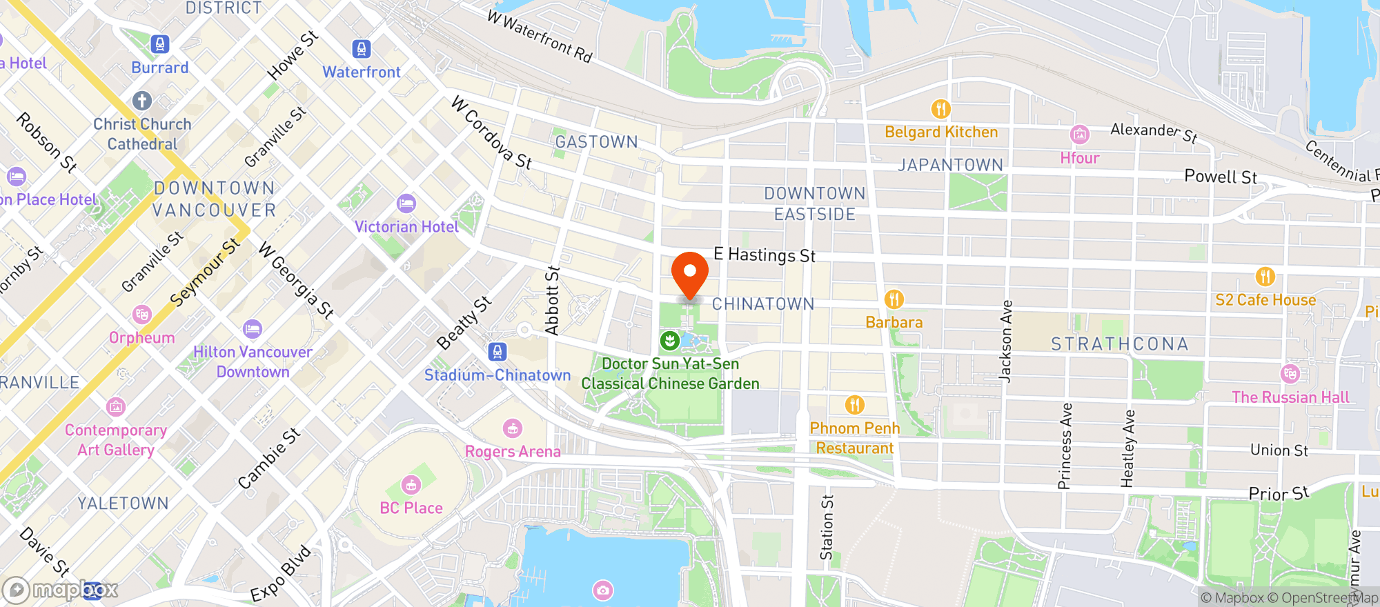 Map showing Modern Bartender