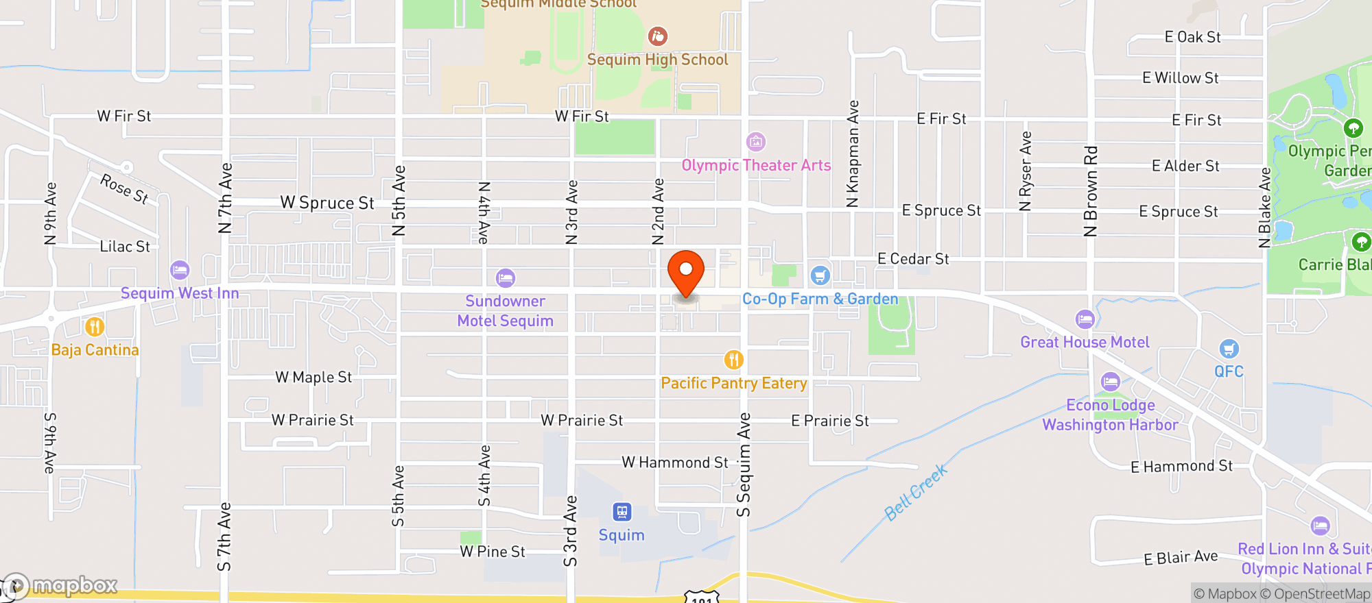 Map showing Shadowline Burgers & Brew