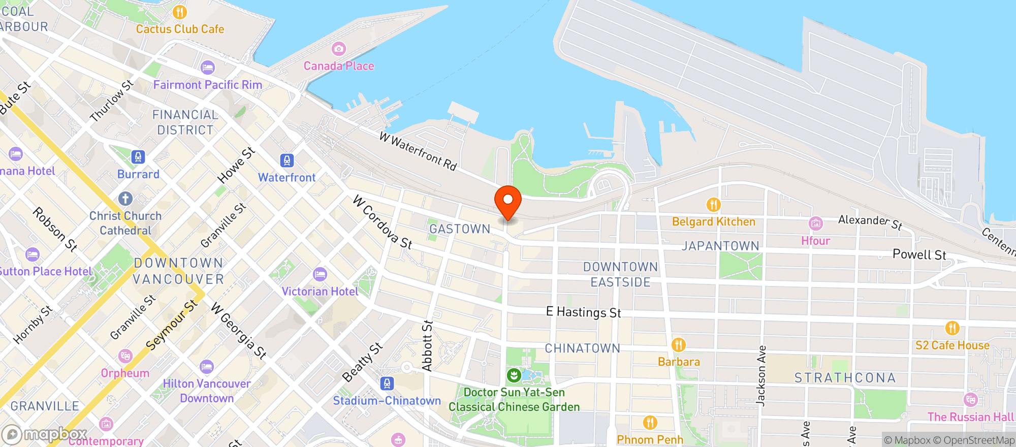 Map showing L'abattoir Restaurant