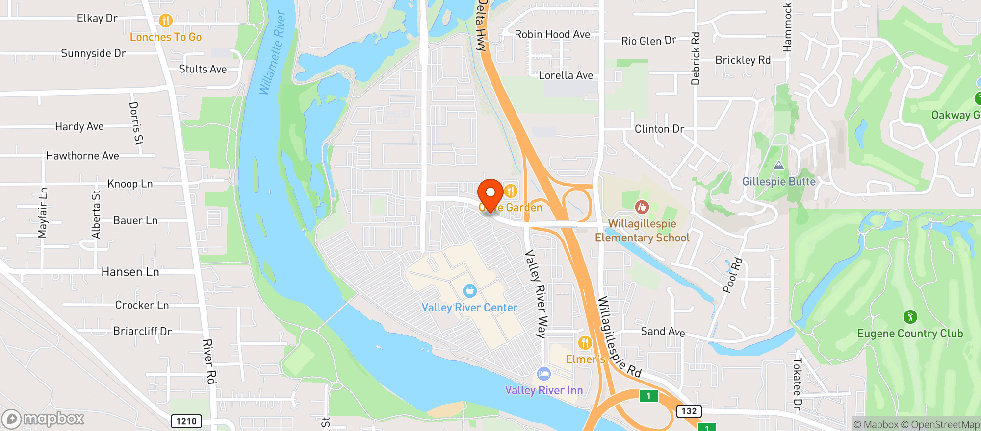 Map showing Red Lobster