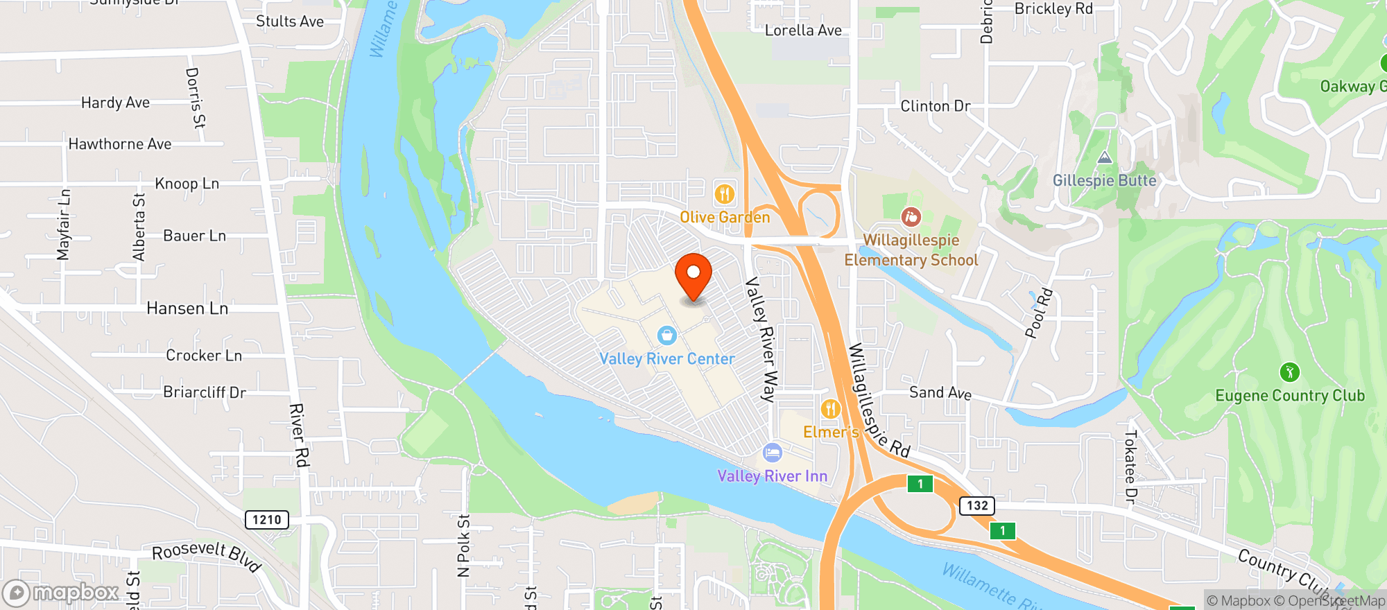 Map showing Texas Roadhouse