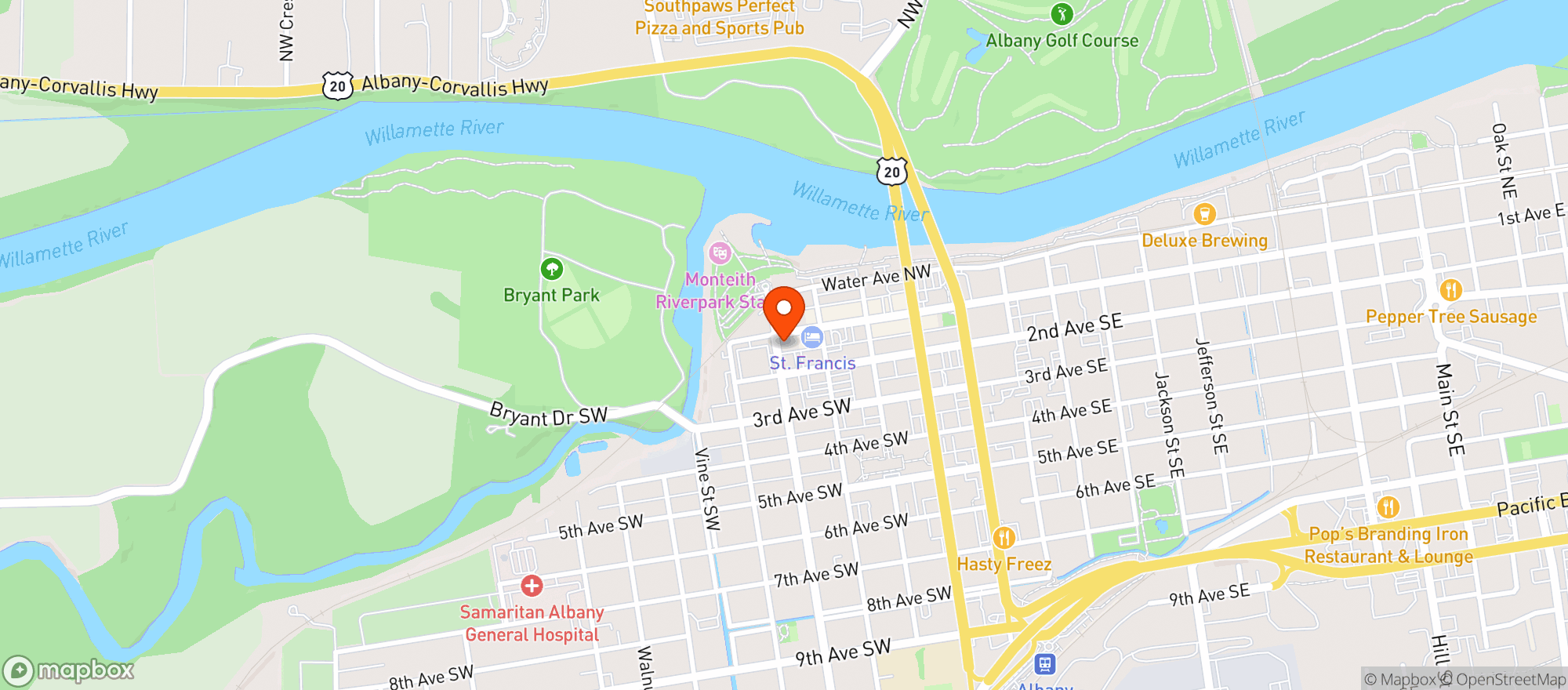 Map showing Sybaris Bistro