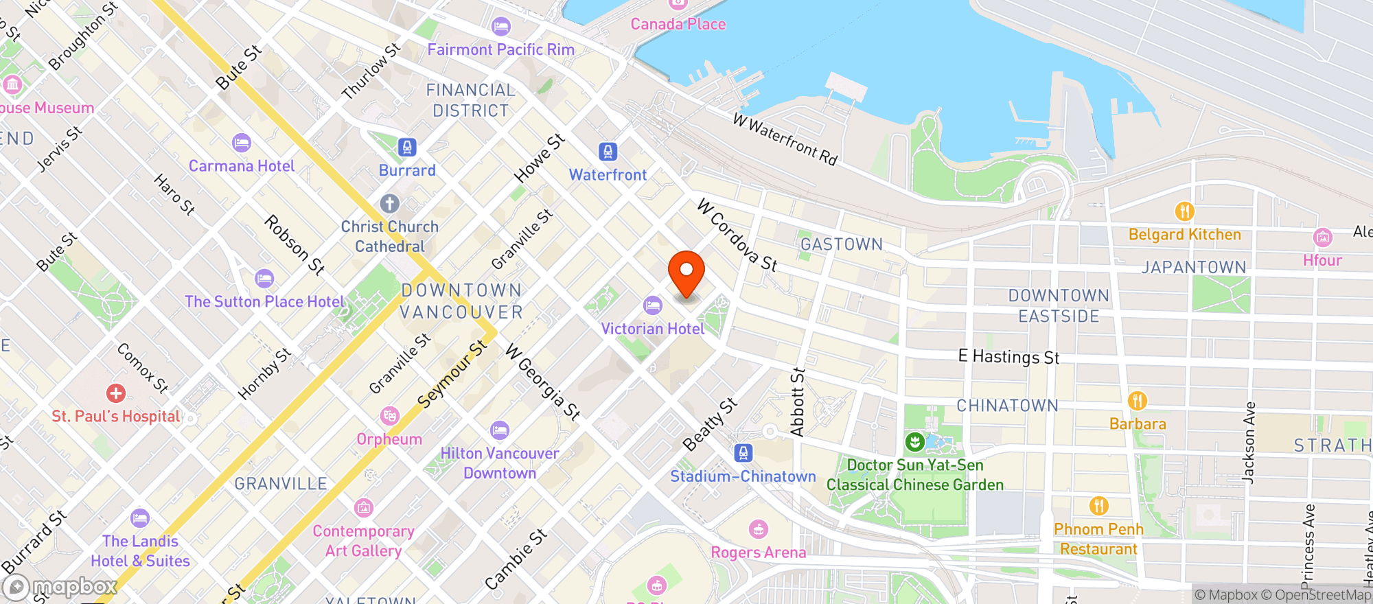 Map showing The Magnet