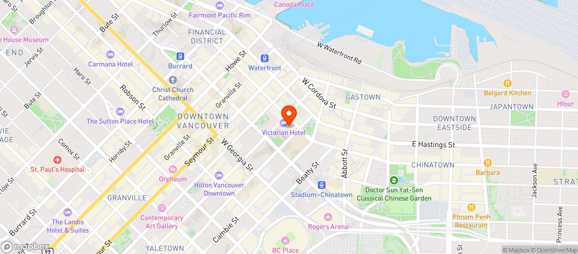 Map showing The Permanent