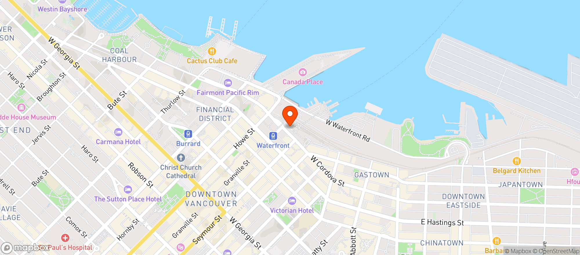 Map showing Rogue Gastown