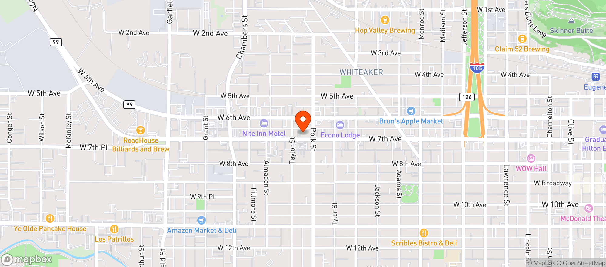 Map showing El Torito