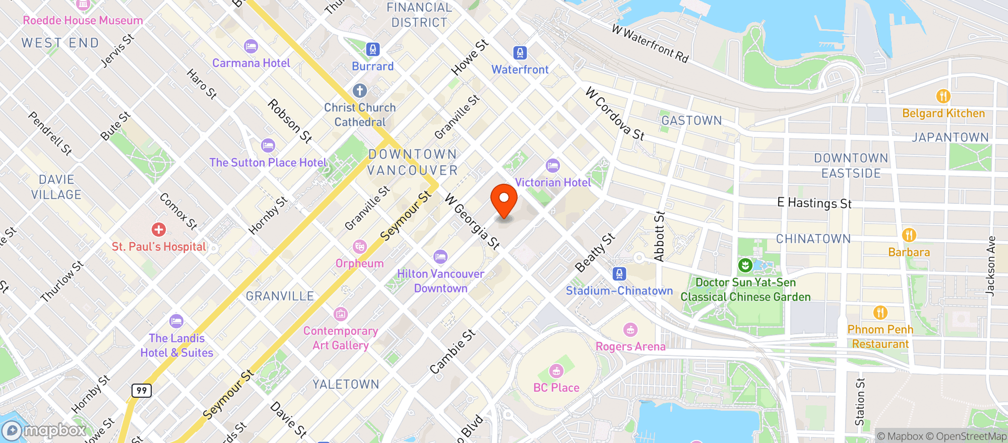 Map showing Loblaws City Market