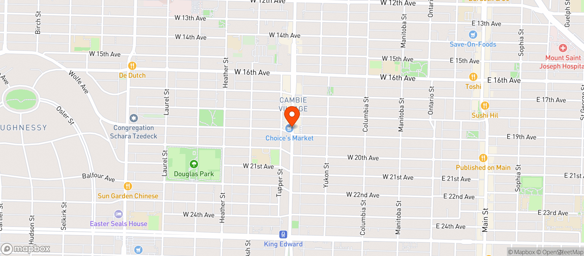 Map showing Choices - Cambie #4610
