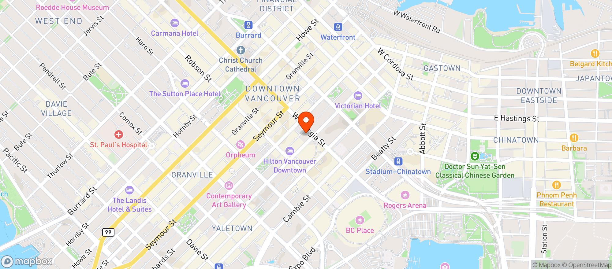 Map showing Sodexo at Deloitte